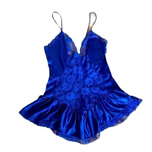 Val Mode Vintage Royal Blue Babydoll Large - Picture 1 of 4